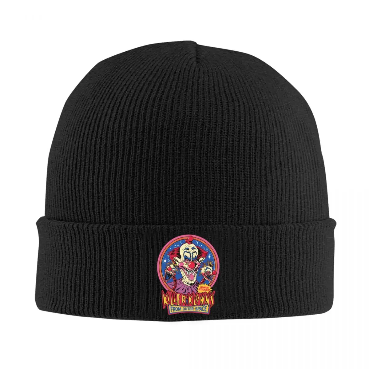 Men Women Rib Knit Cuffed Beanie Killer Klowns From Outer Space Wax Pack Merch Warm Skull Knitted Hat Cap Bonnet Knit Hat