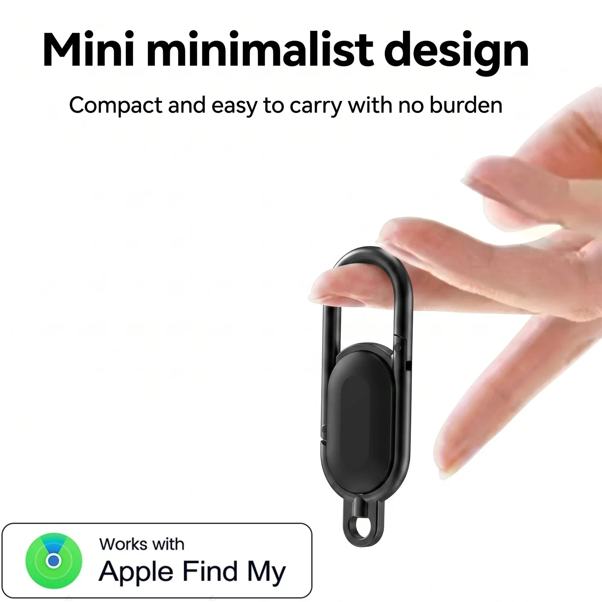Anti-lost GPS airtag Smart Carabiner key chain Keyring with Find My tracker to attach Car key chain fob for use on Apple ios