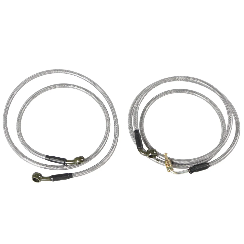 Extended Front Rear Brake Lines 1068 Braided Brake Hoses for Polaris RZR 800 S 4 800 XP 900 570 ATV UTV view 5