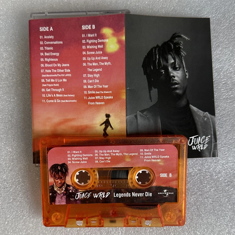 The Weeknd Juice WRLD Music Tape Legends Never Die Album Hate the Other Side Cassettes Cosplay Recorder Walkman Soundtracks Box