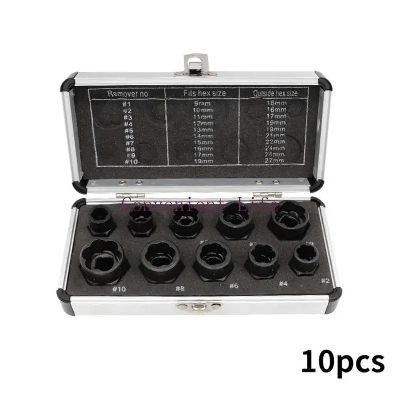L1EE 10 шт. гайка для извлечения гаек, ударный болт, гайка, набор инструментов для снятия винтов, торцевой ключ