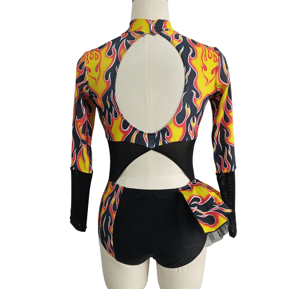 

Kids Girls Retail and wholesale nylon mesh modern dance ballet body suit training suit dance school group performance