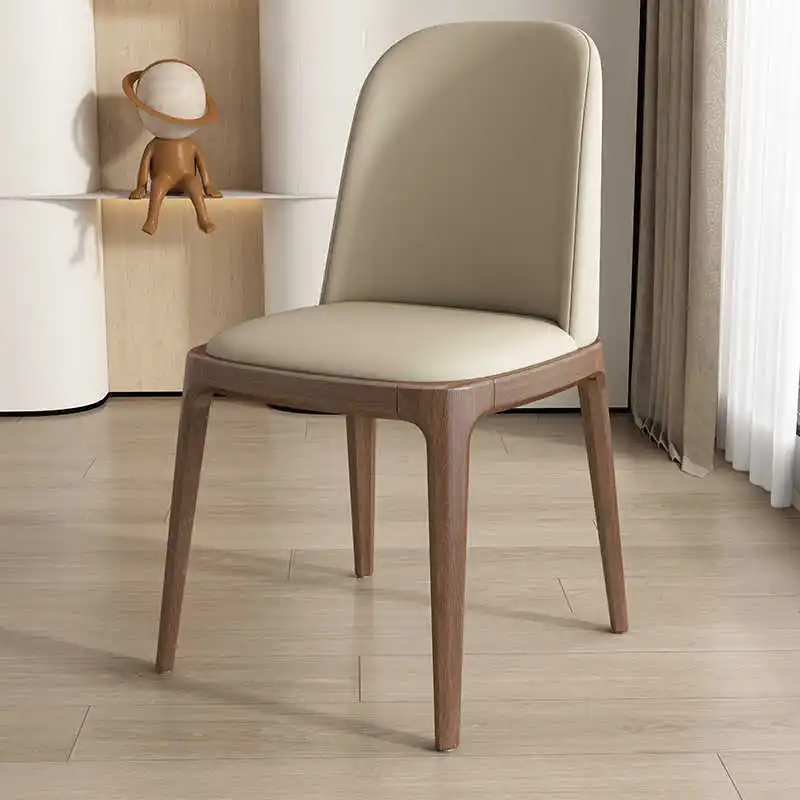 Nordic solid wood dining chair home backrest chair dining table chair stool simple modern light luxury hotel Internet celebrity