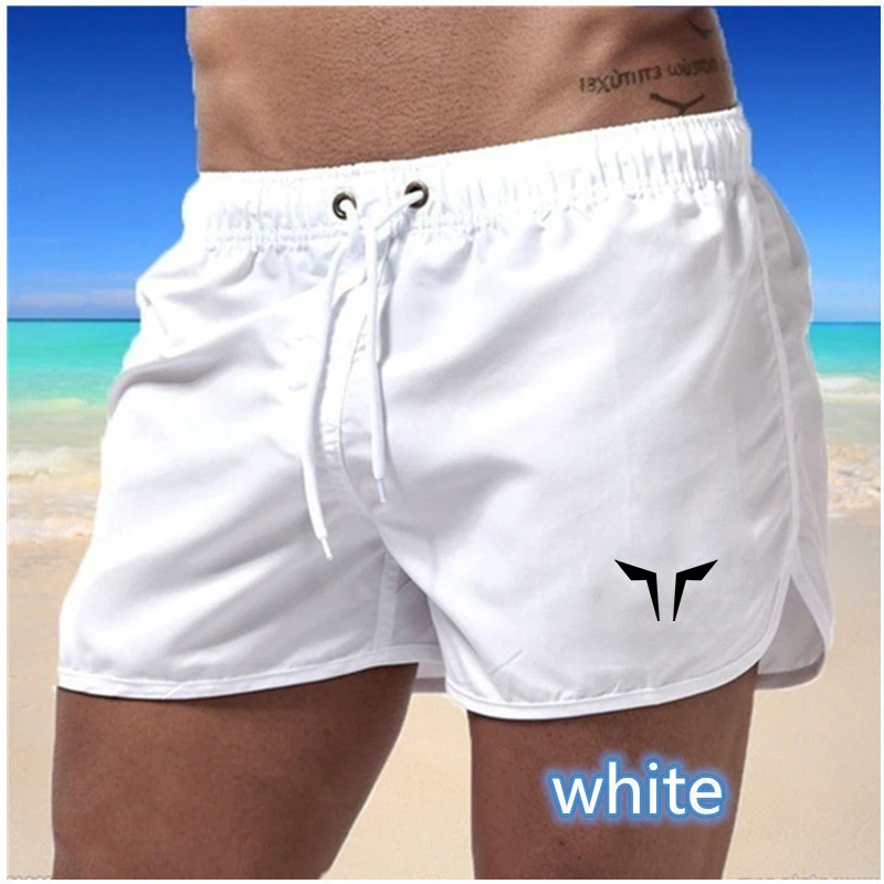 Men's summer colored bath pants, men's swimwear, sexy beach shorts, men's surfboard, running clothes, shorts