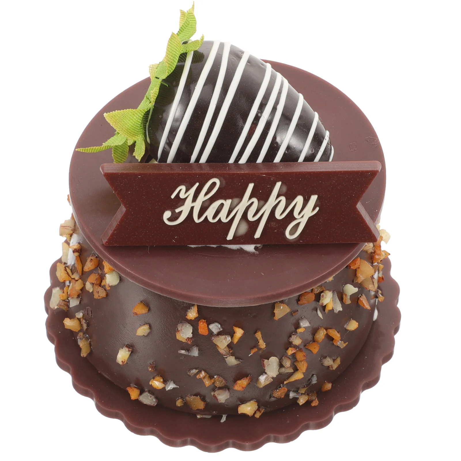 6PCS Montessori Education Concept Chocolate Cake Model Fake Dessert Decor Mini Cake Props for Wedding Table Photo Prop
