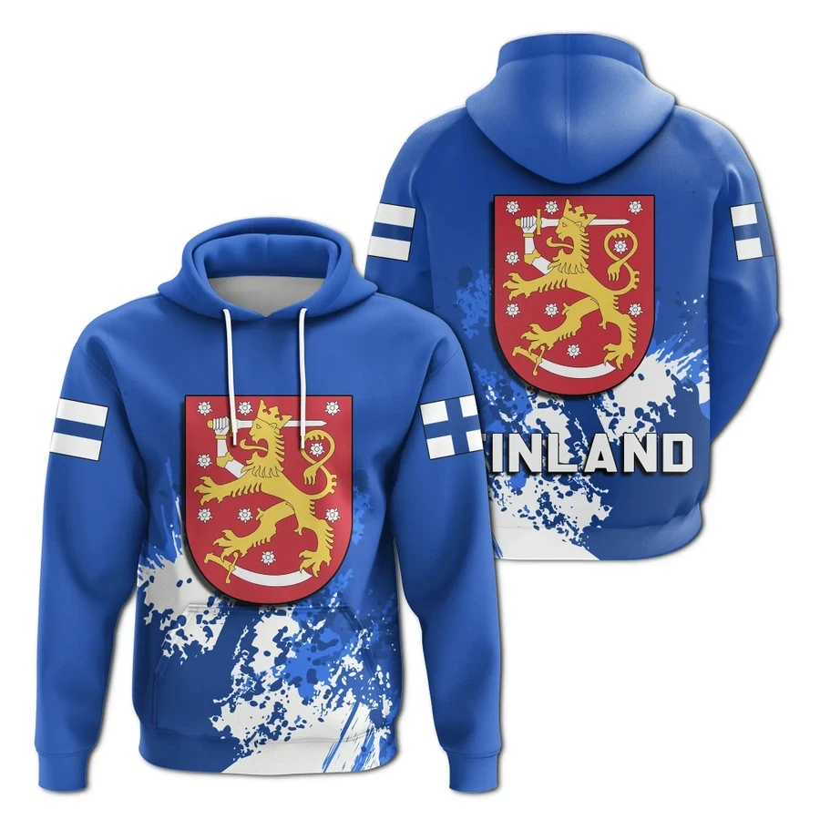 

New Finland Zipper Hoodie Men FIN FI Suomi Flag Print Sweatshirt Finnish Jacket Unisex Hooded Pullover Tracksuits Customized