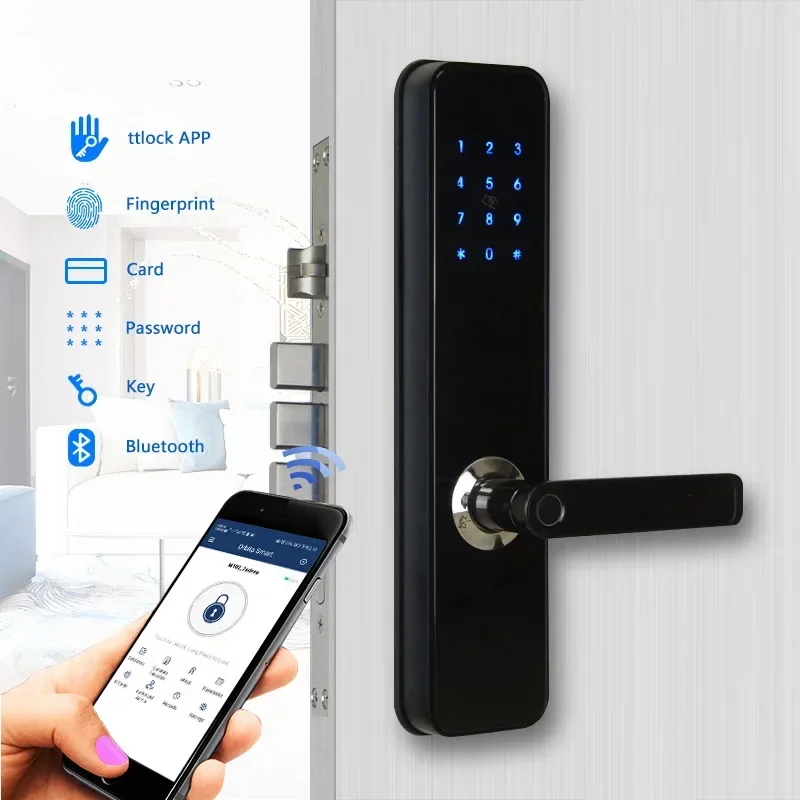 Orbita Security TT LOCK keyless Tuya แอป WiFi RFID ดิจิตอลรหัสรหัสผ่านสมาร์ทโฮมที่ล็อคประตูลายนิ้วมือ