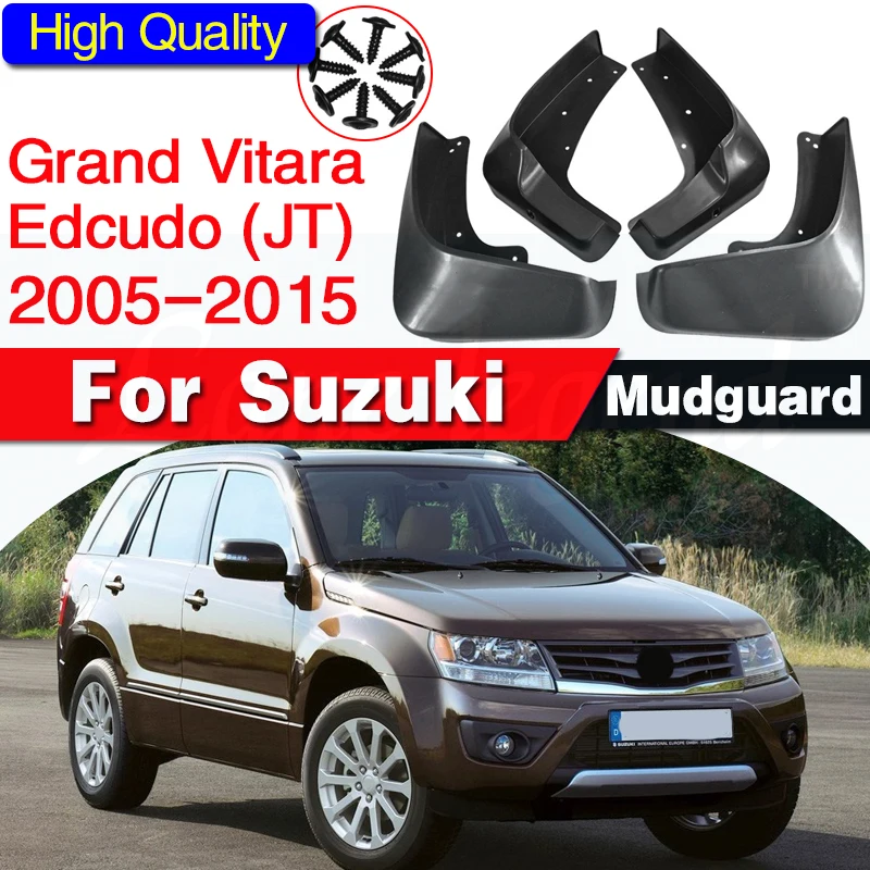 4pcs/set car Mud Flaps Mudguards For Suzuki Grand Vitara / Edcudo (JT) 2005-2015 Splash guards 2010 2011 2012 2013 2014 2015