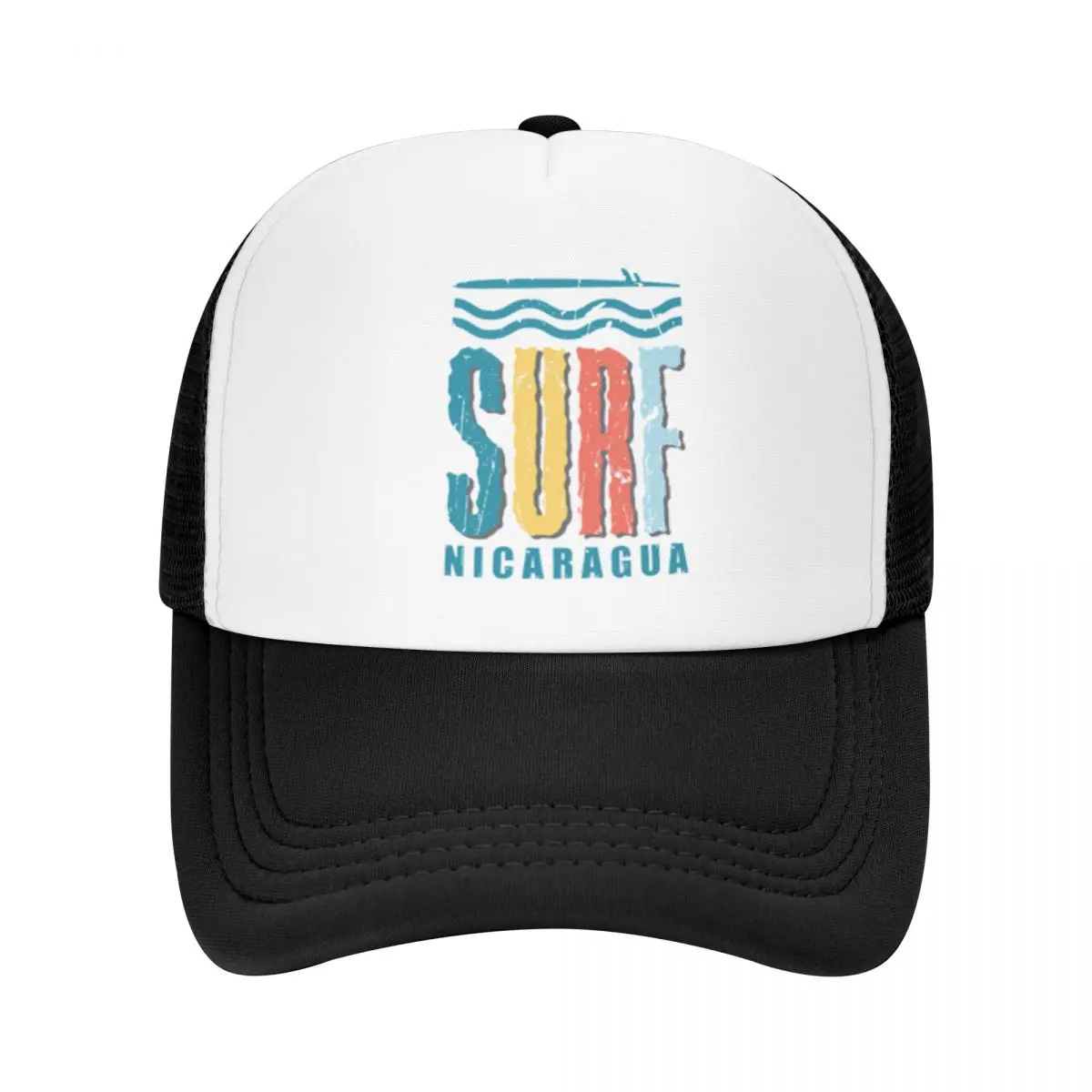 Surf In Nicaragua Casual Mesh Baseball Cap For Women Men High Qualiy Peaked Caps Four Seasons Dat hats