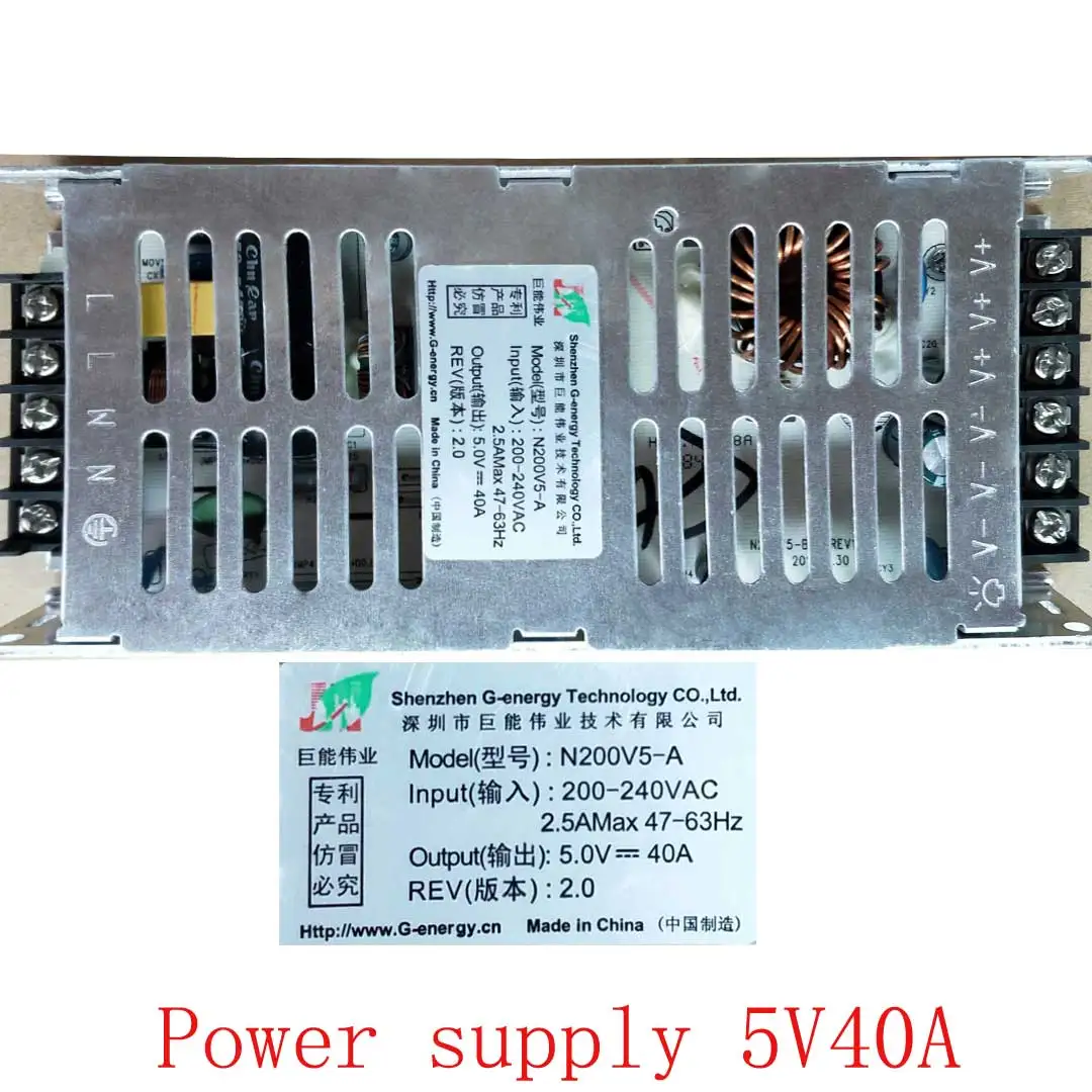 Display Power Supply 5V 40A 200W  200-240VAC  P2 P2.5 P3 P3.91 P4 P4.81 P5 P5.95 P6 P6.67 P8 P10