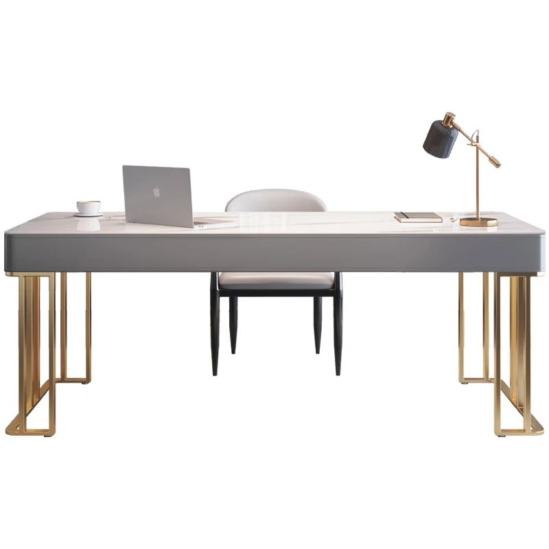Luxury Style Modern Marble TOP Desk Office Desk Study Wooden Furniture for Living Room Bedroom  Home Office Furniture Designs