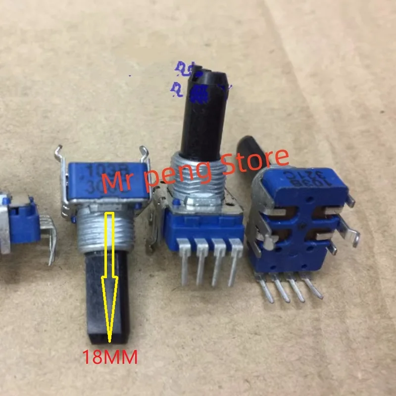 5pcs for ALPS RK11K1140A23 Potentiometer B10K Axis length 18mm power amplifier potentiometer 4 pin position