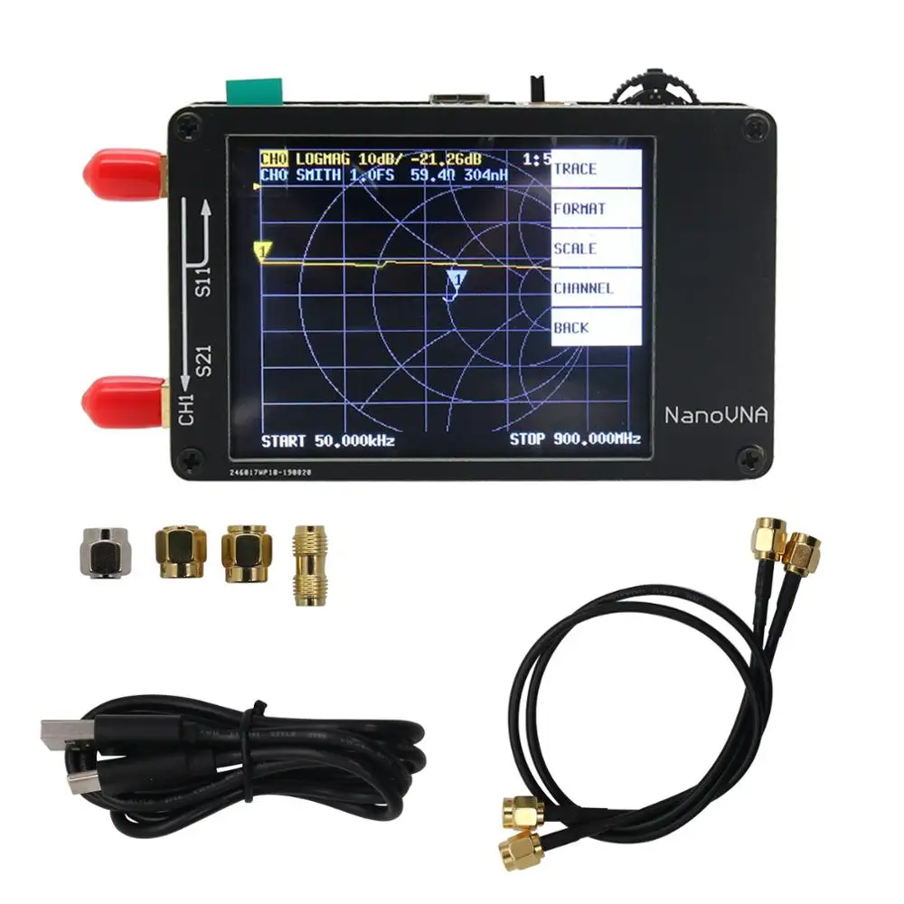 

For 50KHz-900MHz NanoVNA Vector Network Analyzer For HF VHF UHF Antenna Analyzer With 2.8" TFT Screen