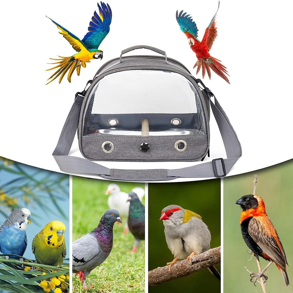 

Portable Foldable Bird Cage Equipped with plastic chassis Handheld small pet bag Suitable for Parrot Hamster Hedgehog Chipmunk