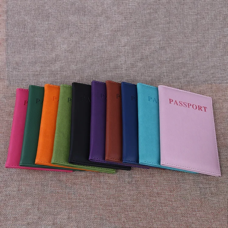 PU Leather Passport Covers Document Cover ID Card Travel Passport Holder Travel Acceessory Protective Credit Card Case Women Men