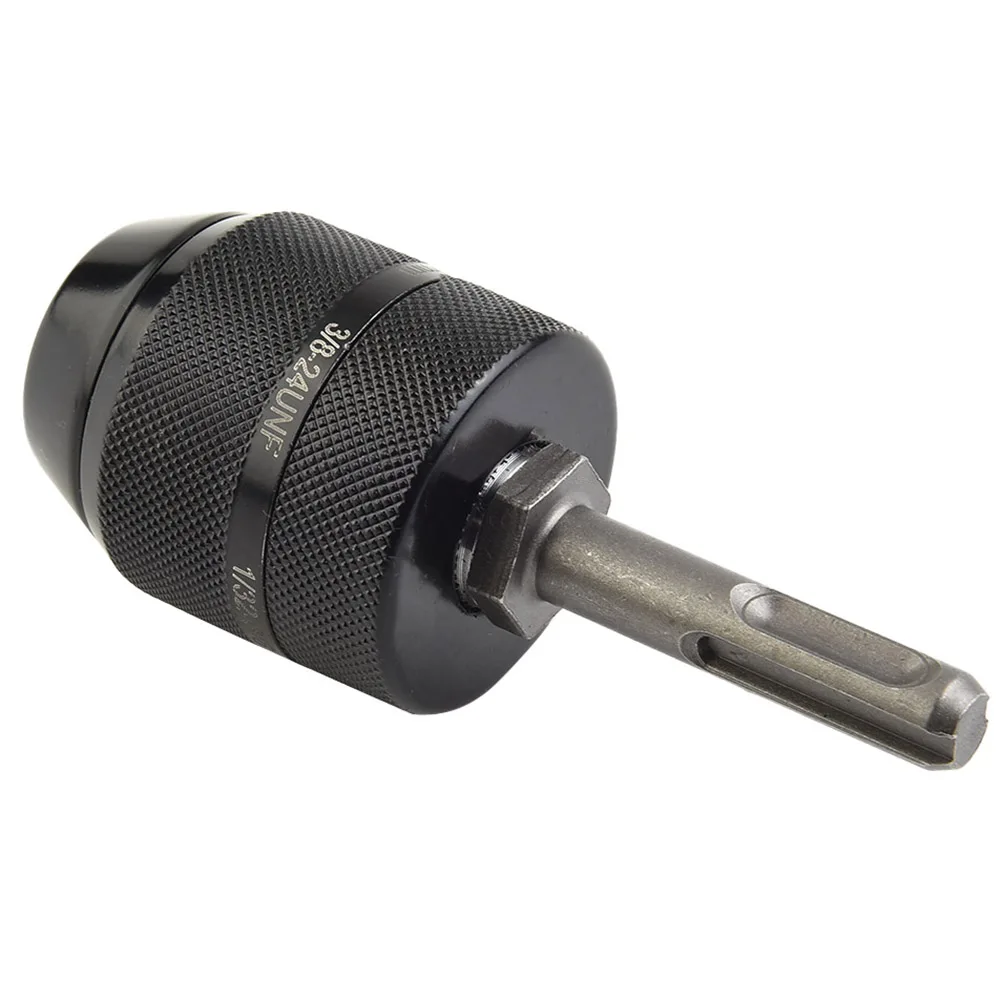 None Adapter SDS Plus SDS Plus Adapter 0.8-10 Mm 2Pcs 3/8-24UNF Black Drill Chuck For Percussion Drills Brand New