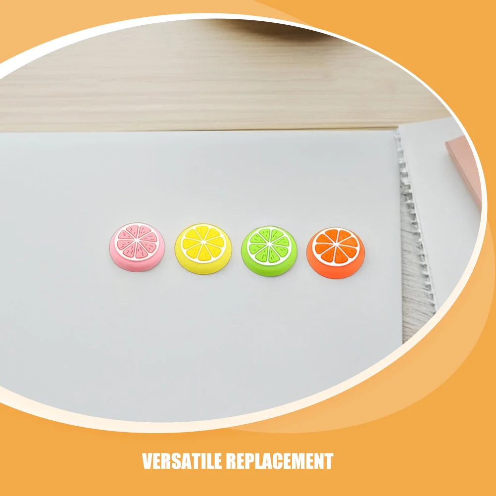 Capuchons de Joystick de fruits qui brillent dans la nuit, 14 pièces, poignées de pouce en Silicone pour griffe de chat pour interrupteur, poignée améliorée, remplacement de contrôleur de jeu