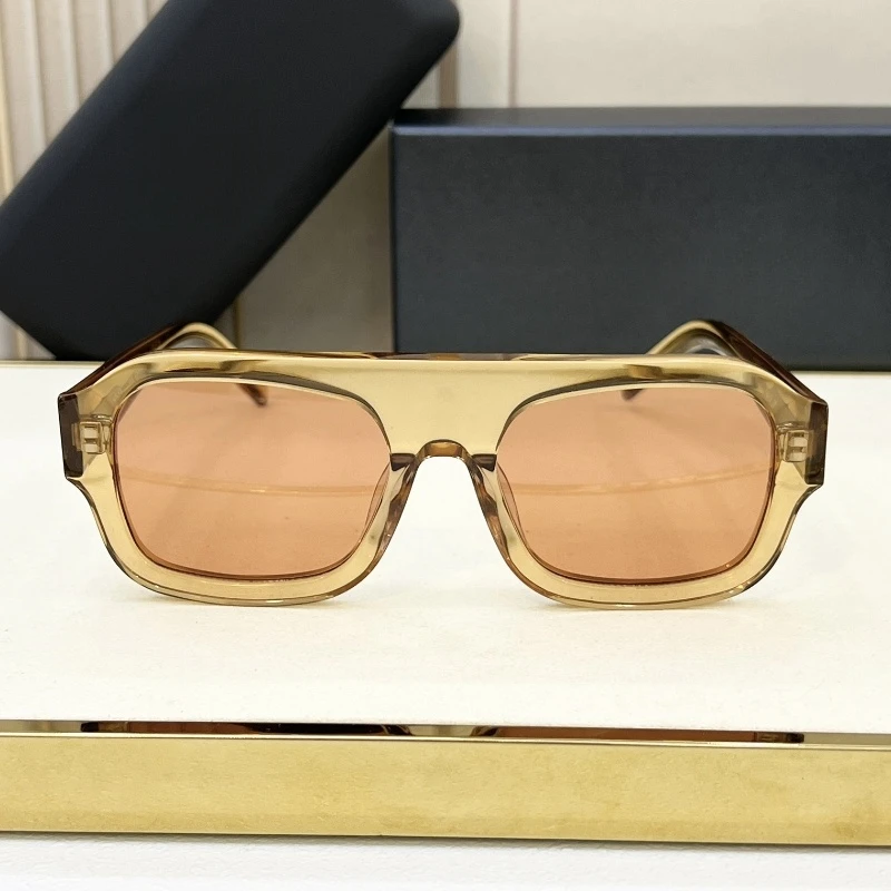 KAIA Thick Acetate Square Sunglasses Women Luxury Brand Designer Retro Vintage Outdoor Eyewear Shades For Sun For Travel