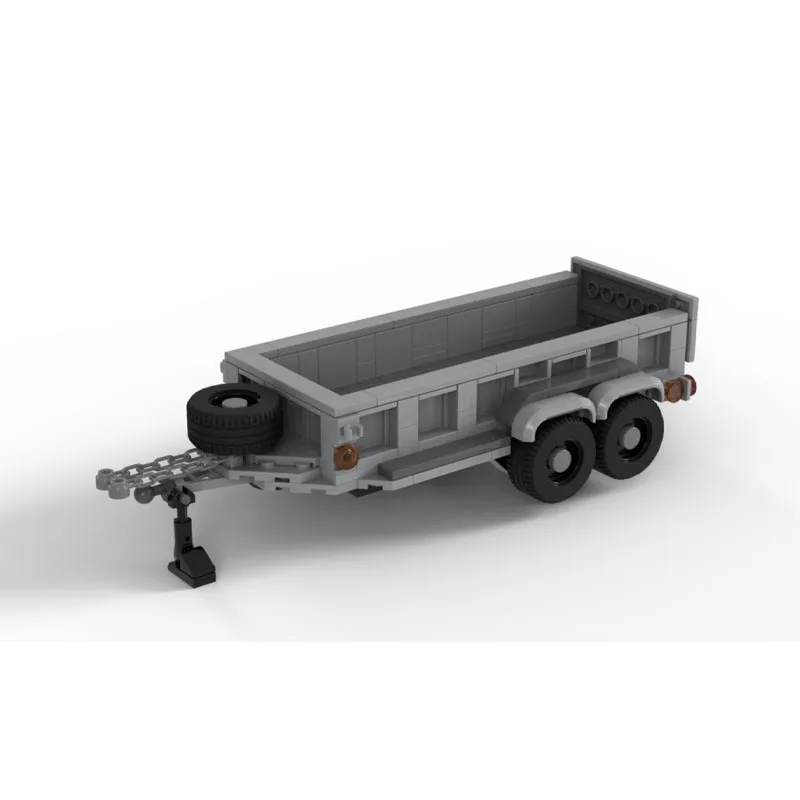 MOC-130377 New Urban Small Three-Axle Trailer Building Block Model 208parts MOC Boys Children's Birthday Building Block Toy Gift
