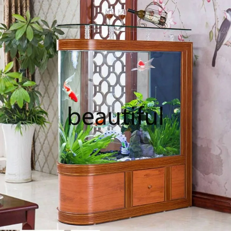 Source Factory European Ecological Fish Tank Aquarium Bullet Screen Large and Medium Living Room Lazy Free Water Change