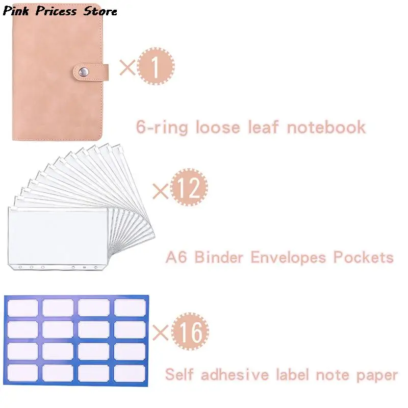 Imagem -06 - Conjunto x Planejador Binder Planejador de Orçamento Caixa Envelope com Envelopes de Orçamento a6 Bolso Material do Plutônio & Plástico 1