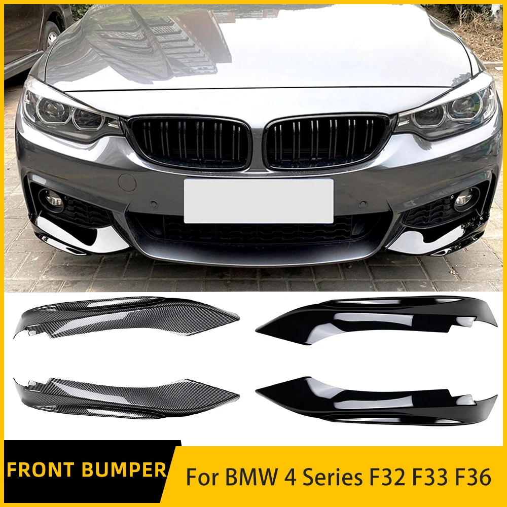 

Аксессуары для BMW серии 4 F32 F33 F36 2014-2020, передний бампер автомобиля, спойлер, сплиттер, комплект, угловой внешний спортивный орнамент