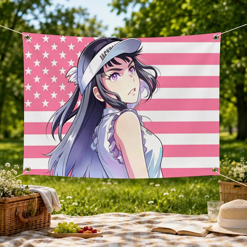 Anime Birdie Wing Golf Sports Flags Wall Hanging Flag Banner for Bedroom Dorm Party Festival Camping Indoor Outdoor Decor
