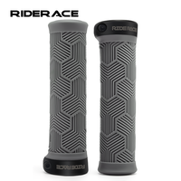 RIDERACE Mountain Bike Grips Bicycle Handle Bar Cover Rubber Shockproof Non-Slip Ergonomic For MTB Cycling Handlebar Grips