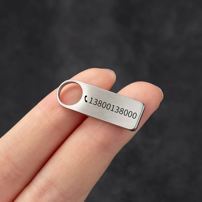 Personalized Stainless Steel Mini Keychain, Custom Name