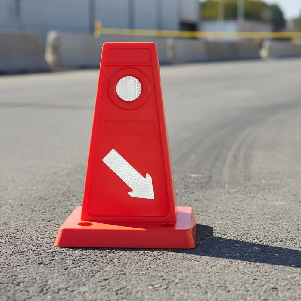 TPU Material Traffic Lane Separator Good Flexibility Impact Resistance Road Warning Sign Easy Installation EVA Material