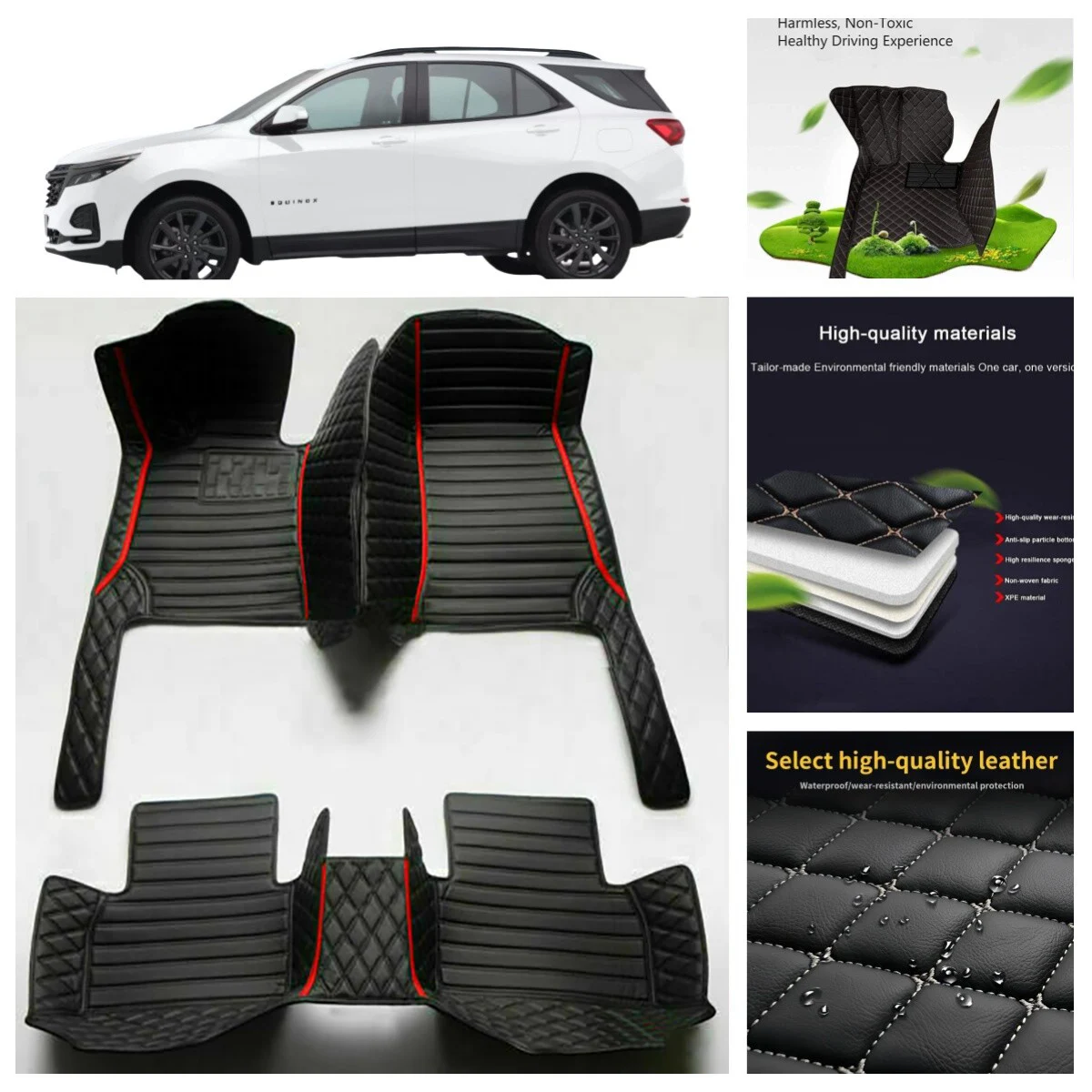 

Custom Car Floor Mats For Wuling Xingchen / Almaz Jiachen Auto Carpets Foot Coche Waterproof Leather Floor Liners