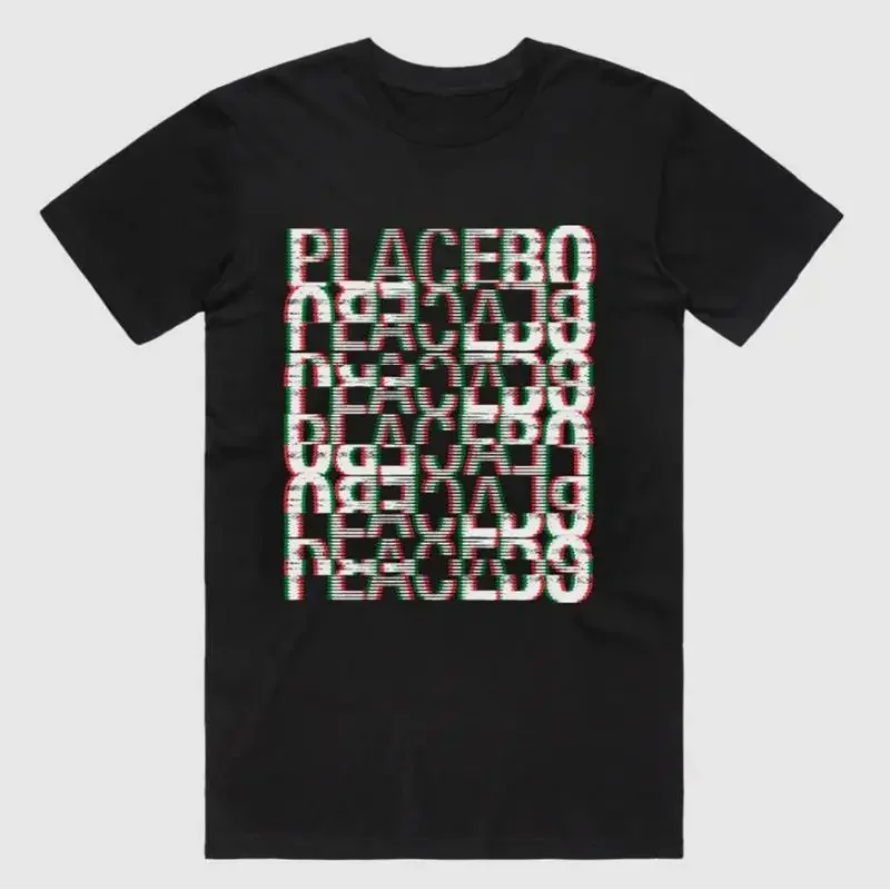 Placebo Band Glitch Tour' Black T Shirt 100 Cotton S 5Xl