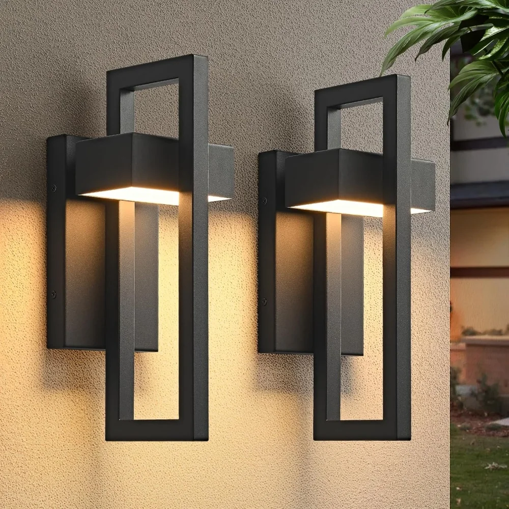 Modern Outdoor Wall Lights 3000K Outdoor Wall Sconces Lighting Exterior Lighting Fixtures For House Porch Door Garage