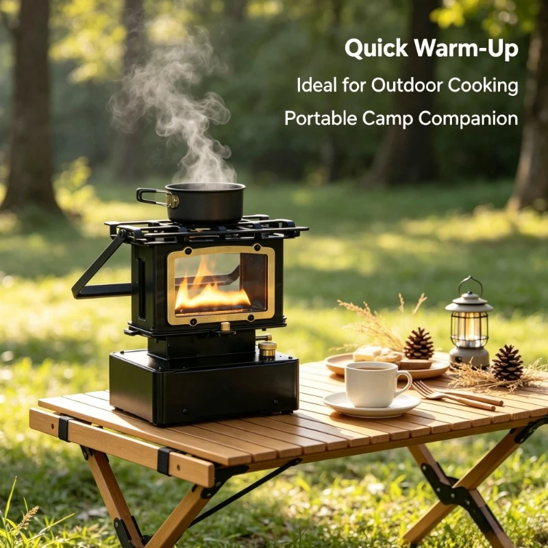 Retro Portable Stove for Camping Fire Pit Viewing Tea Making And Warmth High Value Outdoor Cooking Gear