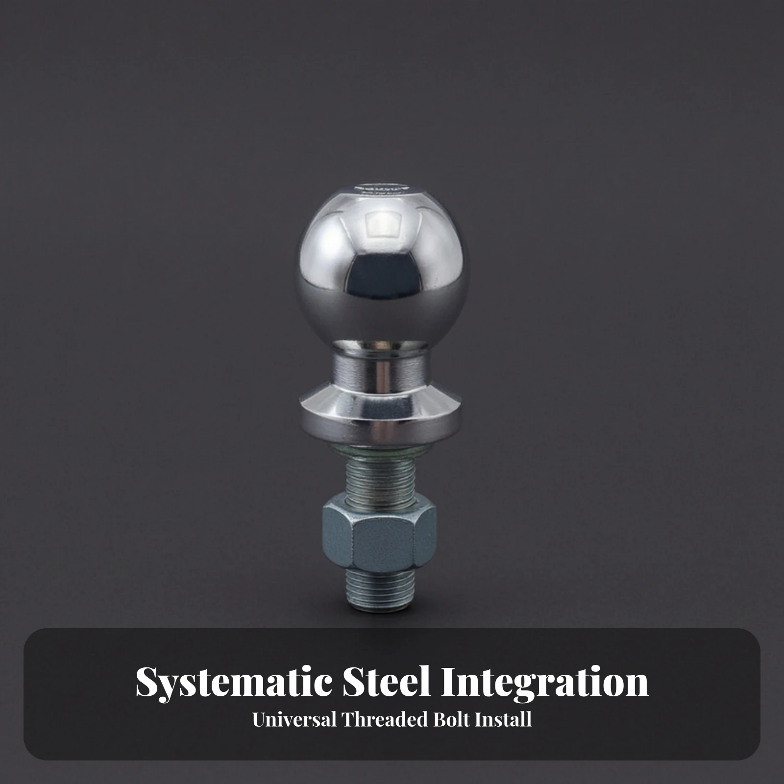 Trailer Hitch Ball Heavy-Duty Trailer Ball with Nut and Washer Hardware Secure Zinc-Plated for Towing Setup, Utility Trailers