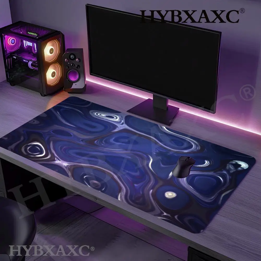 HYBXAXC Purple Blue Swirl Liquid Abstract Texture Mouse Pad Non-Slip Rubber Base Mouse Mat for Office Home Gaming PC Laptop