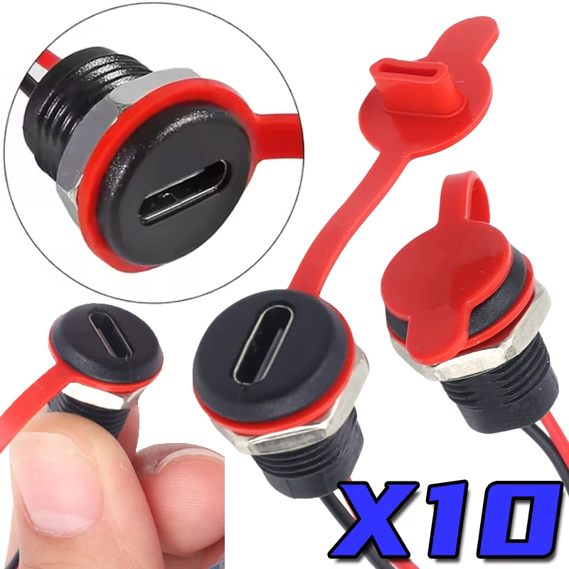 

1/5/10Pcs 2Pin Type-C Female Socket Connector Charging Port USB-C PVC Charger Plug Socket 3A 5V Home Appliances/Auto Accessories