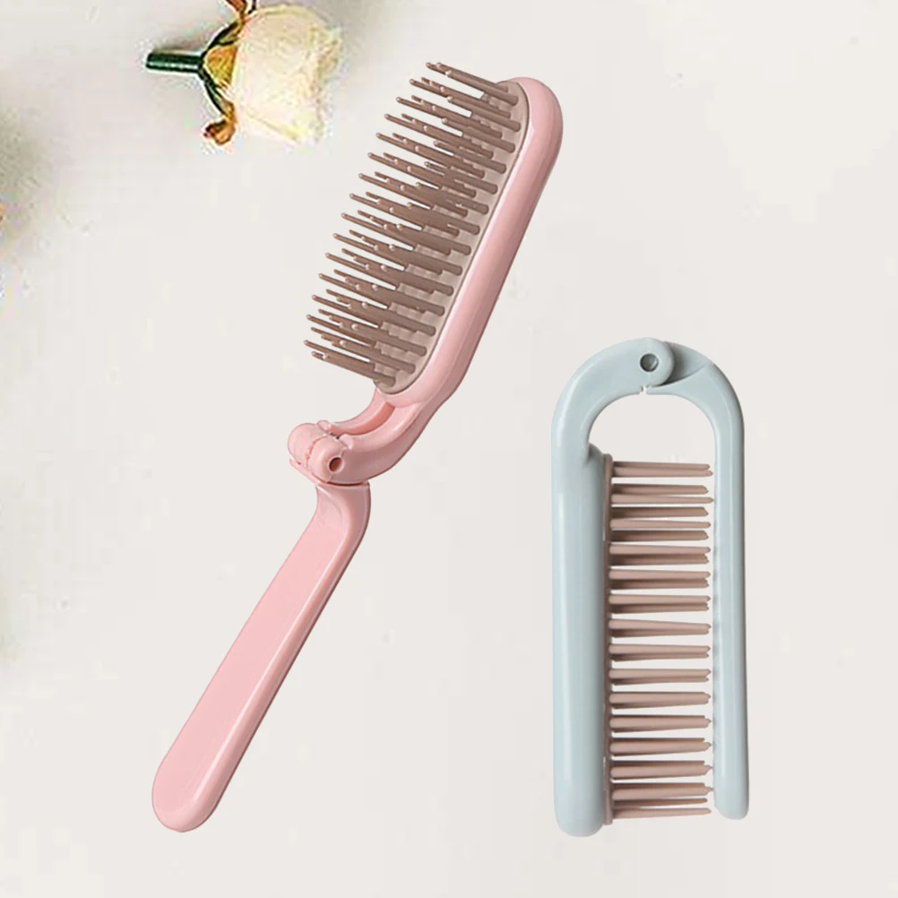 

2pcs Curling Comb for Hairdressing Durable Anti-static Scalp Massager Travel Size Gift Option Hair Care Accessory