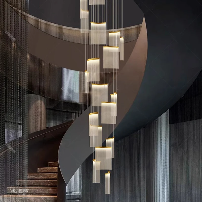 Modern Home Decor Led Lights Pendant Light Lamps Forstaircase Chandeliers For Living Room Hanging Light Indoor Lighting