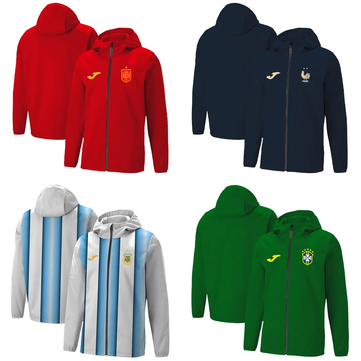 Chaqueta Deportiva JOMA Unisex Talla Grande para Uniforme de Fútbol, con Cierre, para Ciclismo al Aire Libre, Ropa para Fanáticos del Campeón Mundial