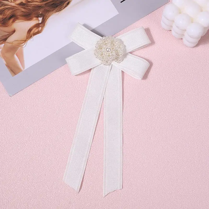 الحد الأدنى خمر الشريط ربطة القوس فيونكة بروش الحداد الصدار للنساء دعوى قميص طوق دبابيس ربطة العنق مجوهرات اكسسوارات #4