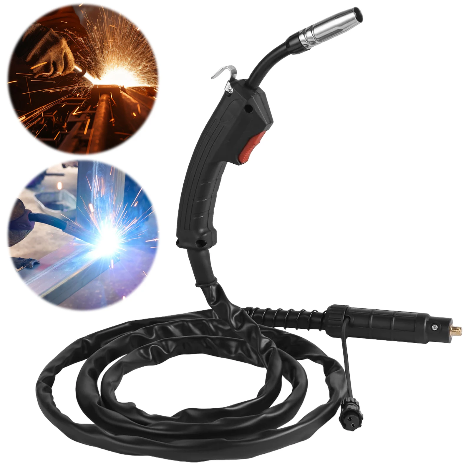 

Semiautomatic F180 180A FLUX MIG Welding Gun 2M MIG Welding Gun Torch Stinger Small Welding Machine Flux Cored Wire