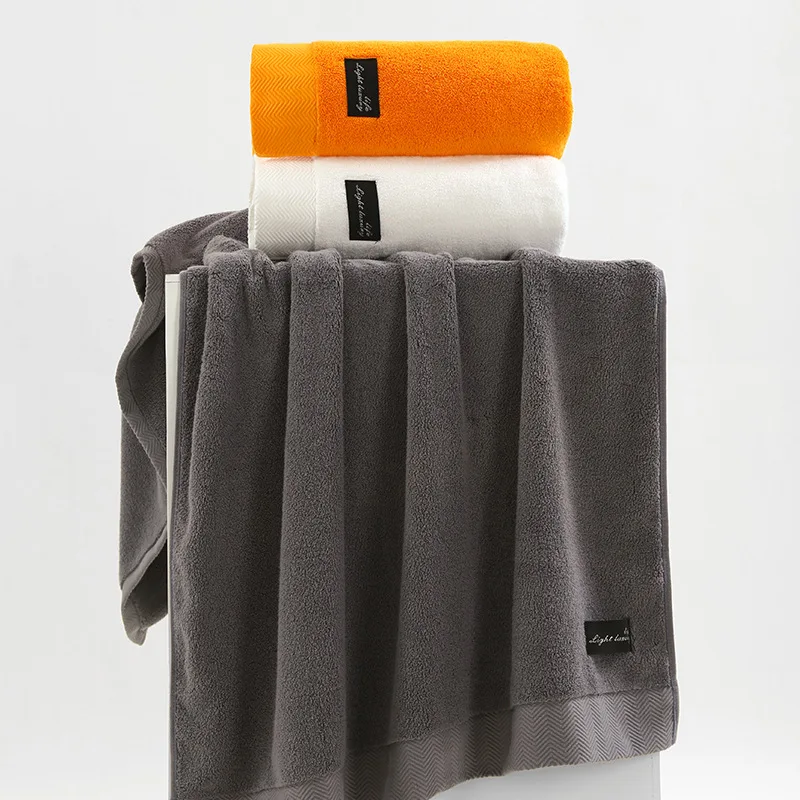 Luxury Pure Cotton Bath Towel Set - Oversized 80x160cm Soft Super Absorbent Hand Towel 35x75cm High Quality Bath Towels for Home