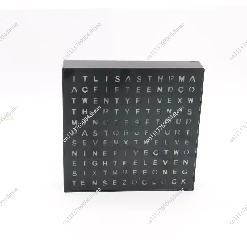 Fashion Creative English Display Desktop Clock Advanced Sense Office Learning Desktop Clock LED English