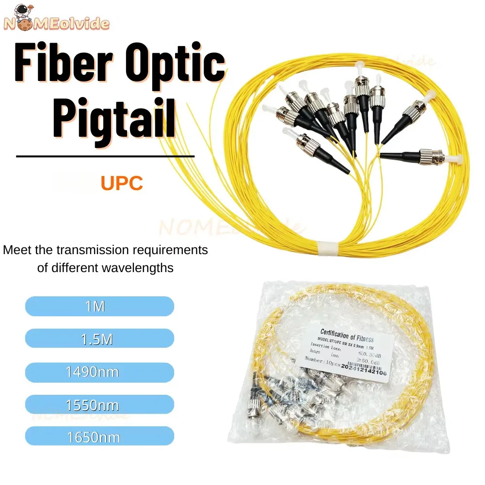 

Оптическая косичка FC/UPC SM G652D SX 0,9 мм, длина 1,5 метра, оптоволоконные косички FC UPC, одномодовый ПВХ FTTH