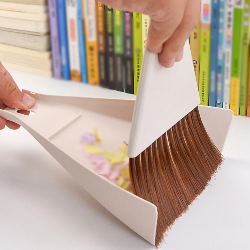 Mini Desktop Broom and Dustpan Set Household Dust Pan and Brush Cleaning Tool mini dustpan and brush Desk Broom Set