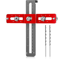 5in Aluminium Alloy Cabinet Hardware Doweling Jig with4mm Alignment Hole Drill Guide for Drawer Cabinet Hole Punch Mount Locator