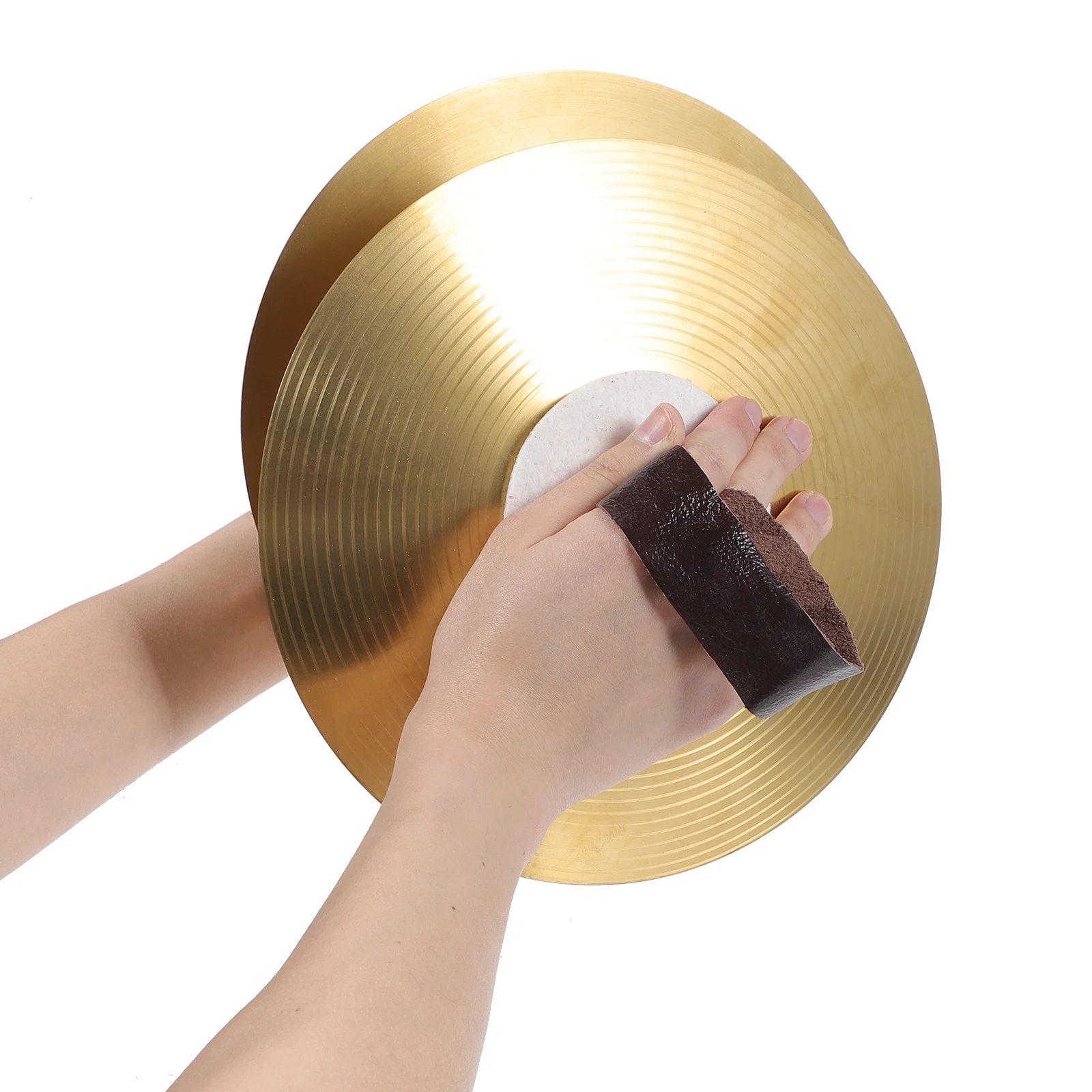 

1Pair Small Alloy Hand Cymbals Performance Percussion Instrument Lightweight Portable for Dance Party Hand Musical