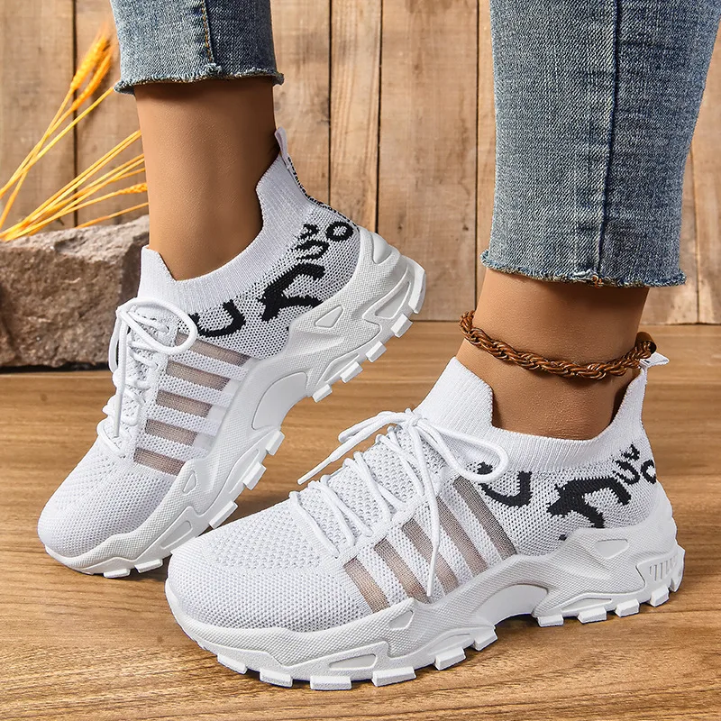 

Cross-border new women's shoes summer high sense foreign trade platform shoes mesh breathable versatile sports and leisure shoes