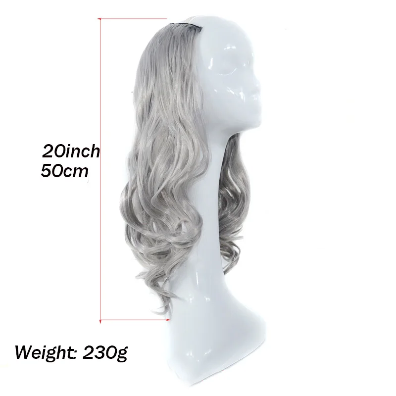 Zolin Daily Use Long Wavy Hair Wigs One Piece U-Shaped Clip in Half Head Wig Drag Queen Wavy Hair Extension Toupee Wig For Woman